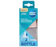 Canpolbabies CANPOL BABIES plataus kaklelio buteliukas EASYSTART ROYAL BABY, 120 ml, 35/233_pin