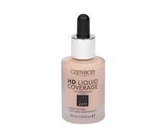 "Catrice Hd Liquid Coverage Foundation" dengiamasis makiažo pagrindas, išliekantis iki 24 val. 020-Rose rusvai gelsvas 30ml