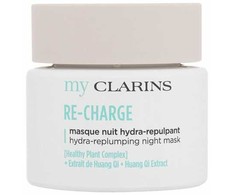 Clarins Re-Charge Hydra-Replumping Night Kaukė Veido Kaukė, 50 ml