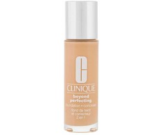 Clinique, Beyond Perfecting, pilnas padengimas, natūrali apdaila, skystas makiažo pagrindas ir maskuoklis 2 viename, 575, kamštinė spalva, 30 ml