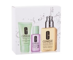 „Graiki oda“ – pradėkite čia. 3 žingsnių rinkinys „Clinique“: „Dramatically Different“ losjonas + drėkinamasis dieninis ir naktinis veido losjonas be kvapiklių, 125 ml + „Clinique“ valomasis skystas muilas veidui, 30 ml + „Gaivinantis 2“ valomasis veido losjonas, 30 ml