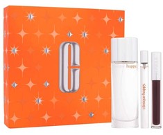 Clinique „Perfectly Happy“ rinkinys: kvepalai 50 ml + kvepalai 10 ml + drėkinamasis lūpų blizgis 3,4 ml