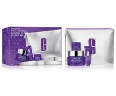 Veido ir kaklo priežiūros rinkinys Clinique Smart Clinical Repair: stangrinamasis kremas (50 ml) + raukšlių serumas (10 ml) + paakių kremas (5 ml) + kosmetinė