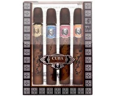 Cuba Set Miniatures rinkinys vyrams (EDT Gold, 5 ml + EDT Mėlyna, 5 ml + EDT Oranžinis, 5 ml + EDT Raudona, 5 ml)