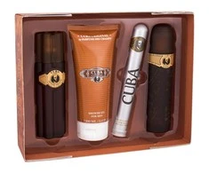 Cuba Gold rinkinys vyrams (EDT, 100 ml + vanduo po skutimosi, 100 ml + dušo želė, 200 ml + EDT, 35 ml)