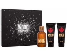 Dsquared2 Wood rinkinys vyrams (EDT, 100 ml + dušo želė, 100 ml + balzamas po skutimosi, 100 ml)