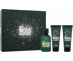 Dsquared2 Žalias Wood rinkinys vyrams (EDT, 100 ml + dušo želė, 100 ml + balzamas po skutimosi, 100 ml)