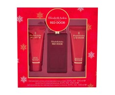 Elizabeth Arden Raudona Door EDT rinkinys moterims (EDT 100ml + 100ml Body lotion + 100ml Dušo želė)
