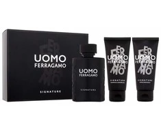 Salvatore Ferragamo Ferragamo Uomo Signature rinkinys vyrams (EDP, 100 ml + šampūnas ir dušo želė, 100 ml + balzamas po skutimosi, 100 ml)