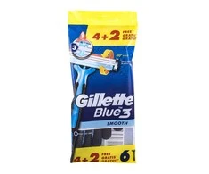 Gillette Mėlyna 3 vienkartinis skustuvo peiliukas 6 U