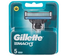 Gillette Mach3 Skustuvo Vyrams Galvutės, Papildomi Peiliukai, 5 Vnt.
