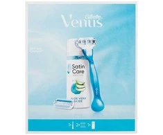 Venus Smooth Skustuvas + 1 Skustuvo Galvutės + Gillette Satin Care Skutimosi Želė