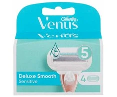 Gillette Venus Deluxe Smooth Sensitive Skustuvo Keičiamos Galvutės, 4 vnt