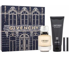 Givenchy L'Interdit rinkinys moterims (EDP, 50 ml + kūno losjonas, 75 ml + lūpų dažai Le Rouge Interdit Intense Silk 1,5 g 333)