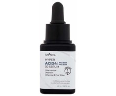 Isntree Hyper Acid4 AHA BHA PHA LHA 30 Serum veido serumas-šveitiklis su rūgščių kompleksu, 20 ml