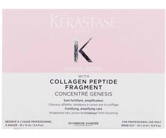 Kérastase Fusio-Dose With Collagen Peptide Fragment priemonė lūžinėjantiems plaukams, 10 x12 ml