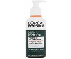 L'Oréal Paris Men Expert Derma Control Purifying Gel Valiklis veido prausiklis, 100 ml