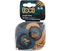 LOVI 22/903 Dinaminis silikoninis čiulptukas 6-18m 2vnt Jungle Vibes Boy