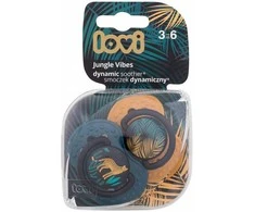 LOVI 22/902 Dinaminis silikoninis čiulptukas 3-6m 2vnt Jungle Vibes Boy