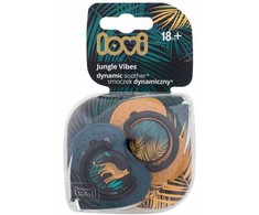 LOVI 22/904 Dinaminis silikoninis čiulptukas 18+m 2vnt Jungle Vibes Boy
