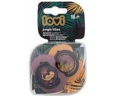 LOVI 22/904 Dinaminis silikoninis čiulptukas 18+m 2vnt Jungle Vibes Girl