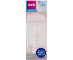 LOVI stiklinis buteliukas DIAMOND GLASS Baby Shower girl, 250 ml, 74/204girl