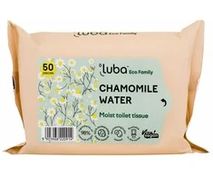 Luba Eco Family šlapias tualetinis popierius su ramunėlių vandeniu 50vnt.