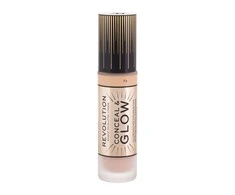 „Makeup Revolution Conceal &amp; Glow Illuminating Kreminis Foundation“ makiažo pagrindas F3, 23 ml