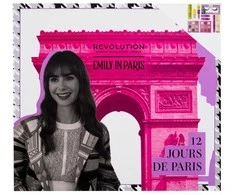 Dekoratyvinės kosmetikos advento kalendorius Makeup Revolution X Emily In Paris 12 Jours De Paris, 12 dalių