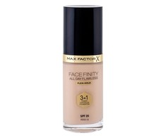 "Max Factor Facefinity 3in1" Maskuoklis ir makiažo pagrindas 55-rusvai gelsvas" 30ml