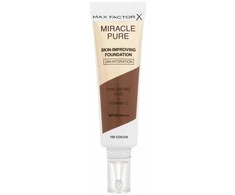 Max Factor Miracle Pure Hyaluronic Acid Radiant Liquid Foundation &amp; Serum 2-In-1 Cocoa 100 SPF 30, 30 ml