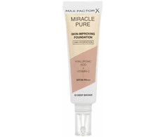 "Max Factor Miracle Pure" odą puoselėjantis makiažo pagrindas 24h Hydration Spf30 82-Deep Bronze 30ml