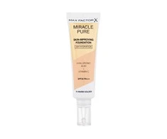 "Max Factor Miracle Pure" odą puoselėjantis makiažo pagrindas su 24 valandų drėkinamuoju poveikiu Spf30 76-Warm Golden 30ml