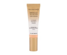 "Max Factor Miracle Second Skin Spf20 4 Light Medium Makiažo pagrindas 30 ml