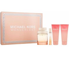 Michael Kors Wonderlust rinkinys moterims (EDP, 100 ml + EDP, 10 ml + dušo želė, 100 ml + kūno losjonas, 100 ml)