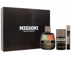 Set Missoni: Pour Homme Eau De Parfum For Men, 100 ml + Pour Homme Eau De Parfum For Men, 10 ml + Pour Homme Dezodorantas Stick For Men, 75 ml
