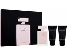 Narciso Rodriguez For Her rinkinys moterims (EDP, 50 ml + kūno losjonas, 50 ml+ dušo želė, 50 ml)