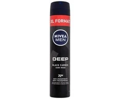 Nivea Men Deep Juodas Carbon Antiperspirant vyrams, 200 ml
