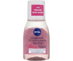 Nivea Rose Touch Atsparus vandeniui Eye Make-Up Remover Eye makiažo valiklis moterims, 100 ml
