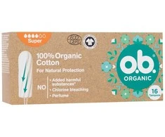 O.B.Organic Tampony Super - 100% Cotton 1op.16szt