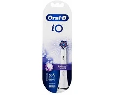Braun WW-4 Oral-B iO Radiant Baltas keičiamos dantų šepetėlio galvutės 4 vnt.