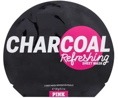 Pink Victoria Secrets Victoria's Secret Rožinė Charcoal Refreshing Sheet Mask For Face gaivinanti lakštinė veido kaukė, 20 g