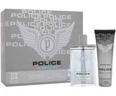 Police Sidabrinis Allure EDT rinkinys vyrams (EDT 100 ml + Dušo želė 100 ml)
