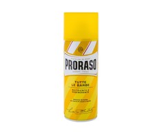 Proraso Geltona Shaving Putos maitininantis &amp; Regenerating Maitinančios atstatomosios skutimosi putos, 400 ml