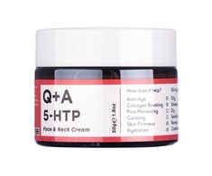 Q+A 5-HTP Face &amp; Neck Kreminis Veido ir kaklo kremas, 50 ml