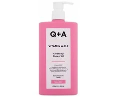 Q+A Vitamin A.C.E. Cleansing Shower OIl Valomasis dušo aliejus, 250 ml