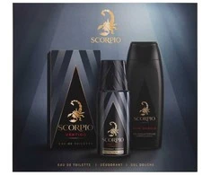 Scorpio Vertigo EDT rinkinys vyrams (EDT 75 ml + Dušo želė 250 ml + Dezodorantas 150 ml)