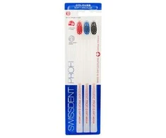 Swissdent Profi Colours minkštas vidutinio dydžio dantų šepetėlis 2 vnt. + 1 vnt.