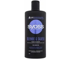Syoss Skirtas šviesiems plaukams &amp; Sidabrinis Violetinė Šampūnas Šampūnas moterims, 440 ml