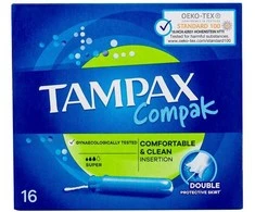 Tamponai TAMPAX Compak Super, 16 vnt.